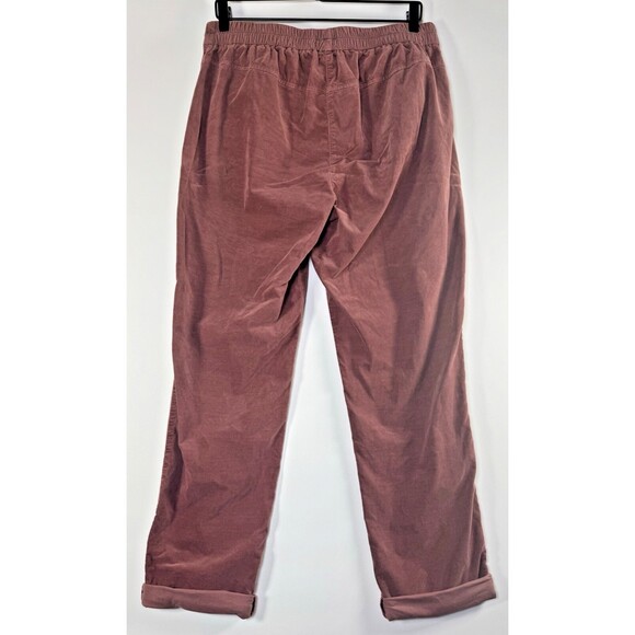 Oska Corduroy Pants Women 3 Mauve Pink Cotton Blend Roll Cuff Relaxed Minimalist - Picture 3 of 15
